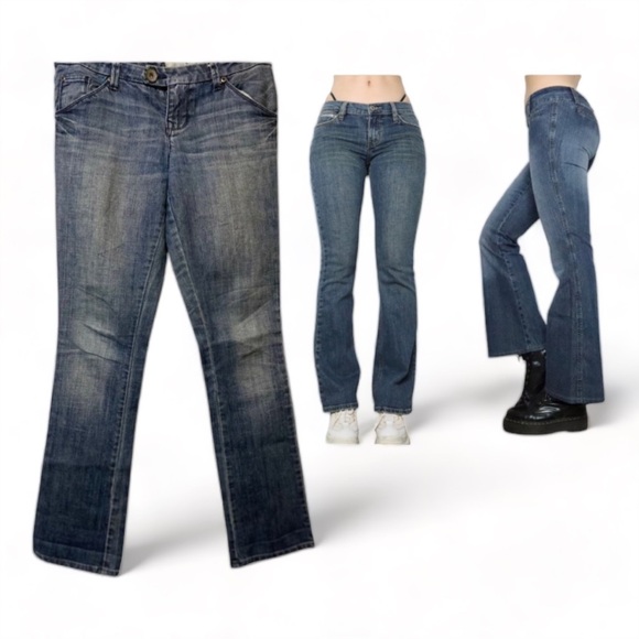 HPπ₯DKNY- SOHO Y2K Bootcut LowRise Jeans EUC - Picture 1 of 8